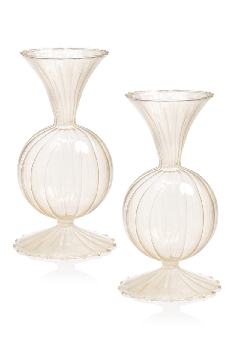 Treviso Alta Set of 2 Vases, Main, color, VERY LIGHT YELLOW