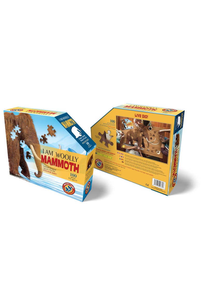 Woolly Mammoth 100 Piece Jigsaw Puzzle, Alternate, color, Multicolored