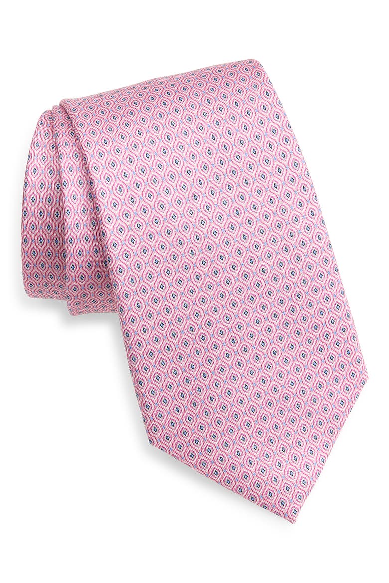 Jacquard Silk Tie, Main, color, PINK
