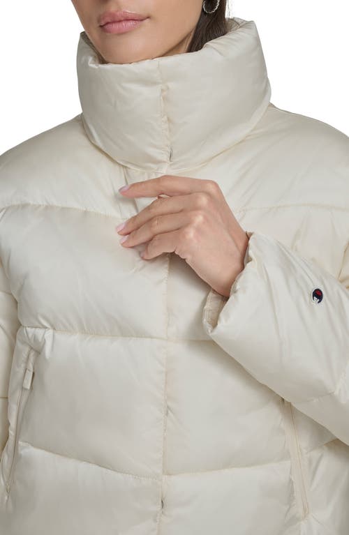 Champion Water Resistant Crop Puffer Jacket In White