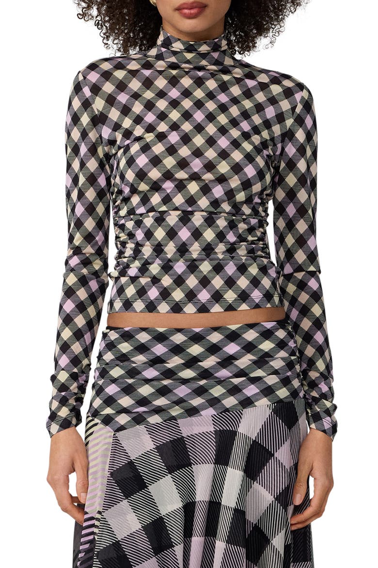 Logan Diamond Pattern Turtleneck, Main, color, HIGHLAND