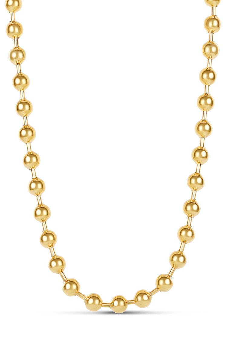 Ball Beaded Necklace, Main, color, GOLD