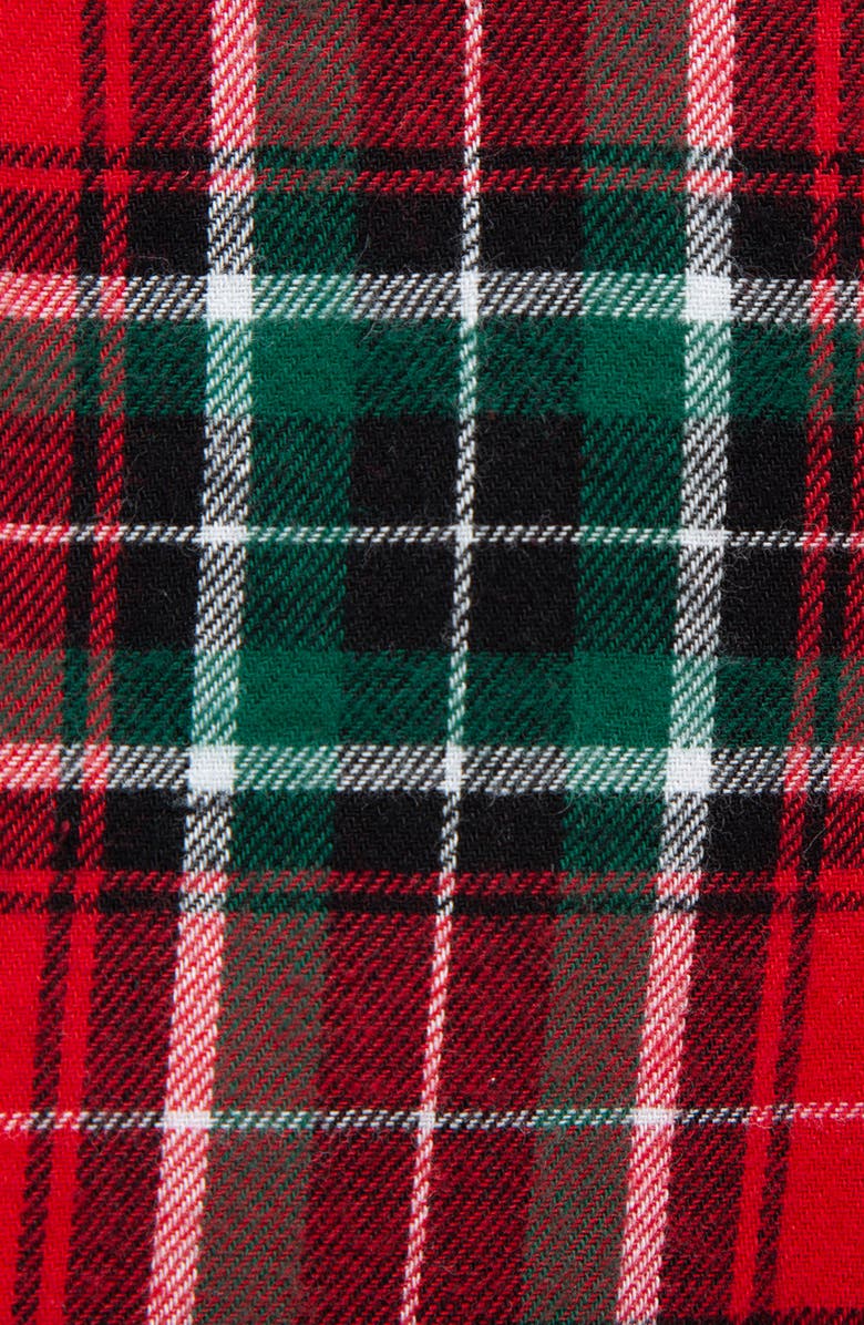 Little Me Plaid Bodysuit & Pups Corduroy Pants Set, Alternate, color, Red Plaid