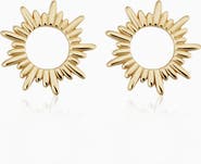 Oradina 14K Yellow Gold Sunrise Studs