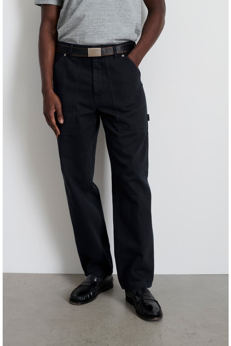 Recycled Cotton Painter Jeans, Alternate, color, WASHED BLACK