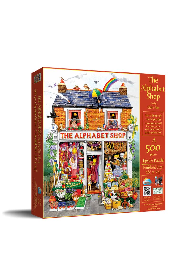 The Alphabet Shop 500 piece Jigsaw Puzzle for Adults, Main, color, Multicolor