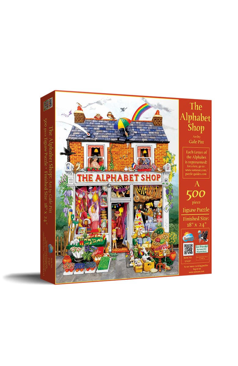 Sunsout The Alphabet Shop 500 piece Jigsaw Puzzle for Adults, Main, color, Multicolor
