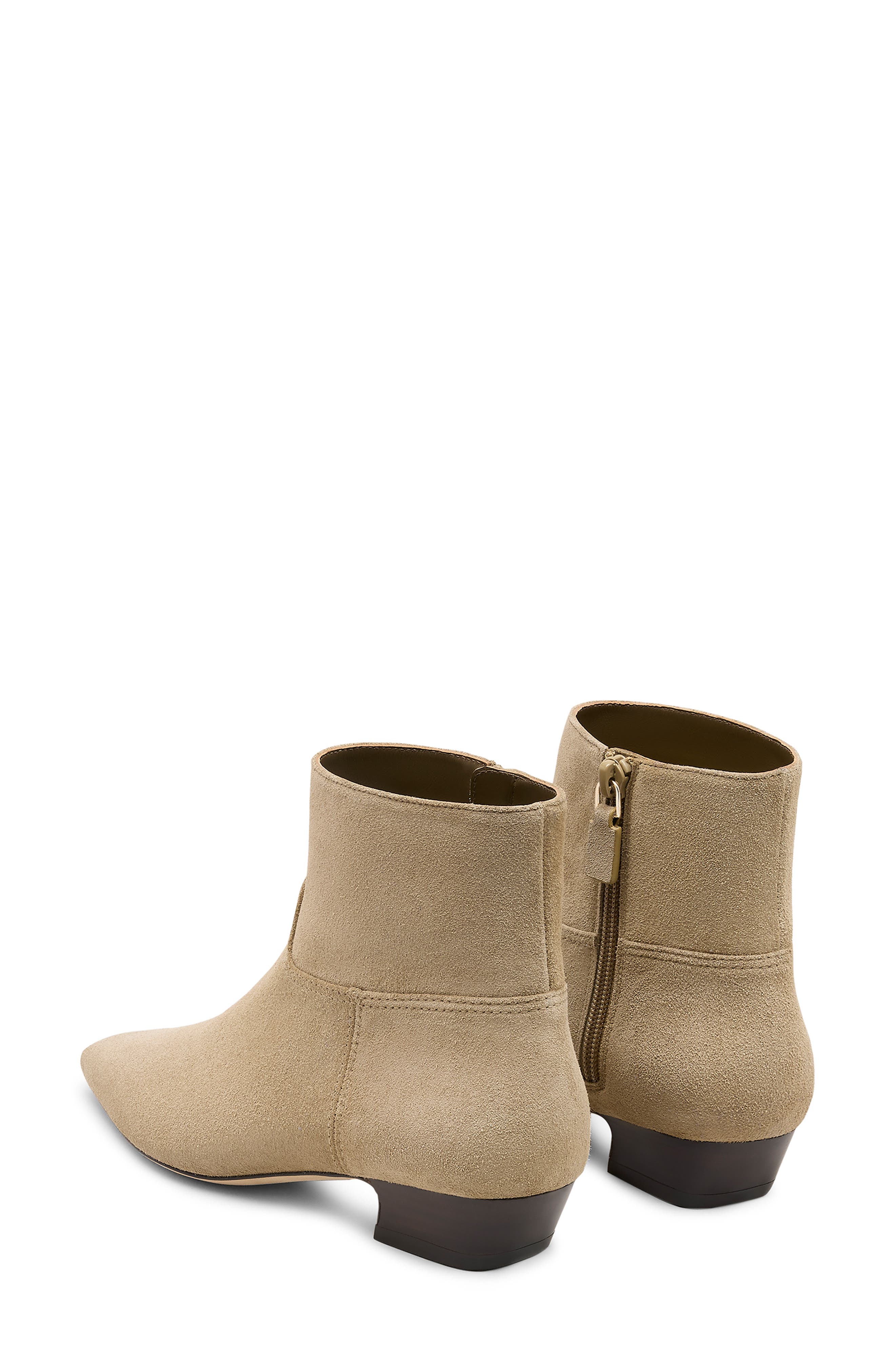 Stuart Weitzman Stassi Zip Bootie, Alternate, color, Golden Olive/ Marron Vino