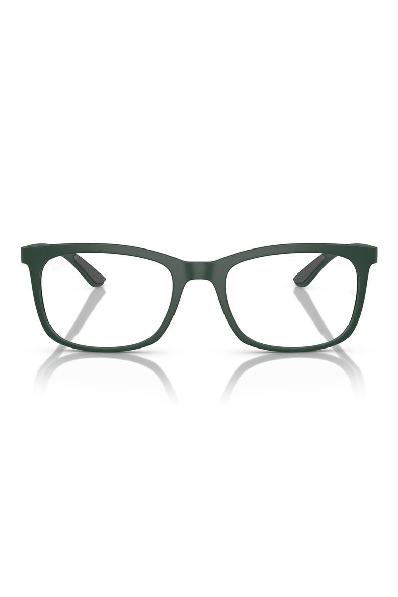 RX7230 52mm Pillow Optical Glasses, Main, color, GREEN