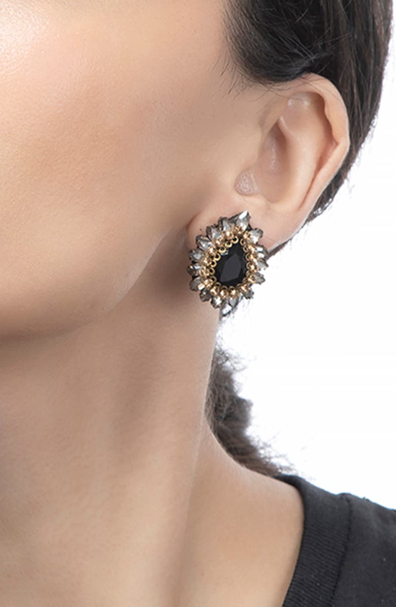 Deepa Gurnani Leesha Crystal Stud Earrings, Alternate, color, 