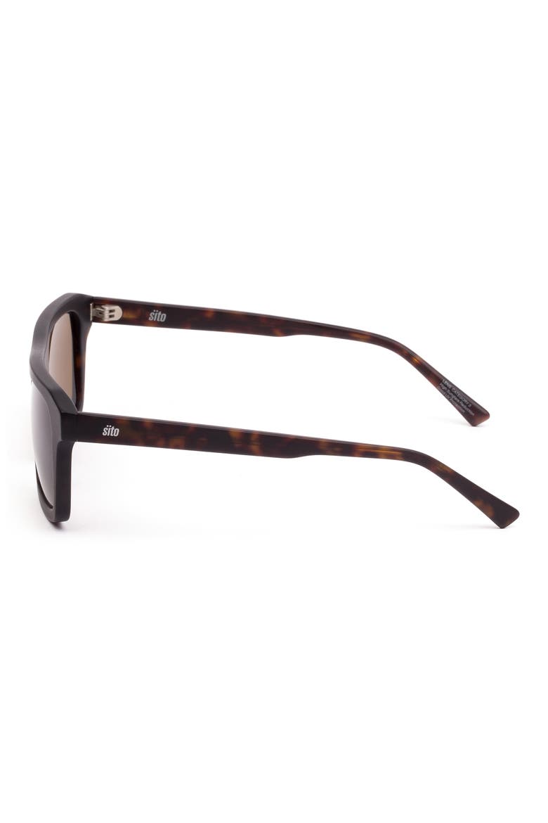GT 59mm Polarized Square Sunglasses, Alternate, color, BROWN