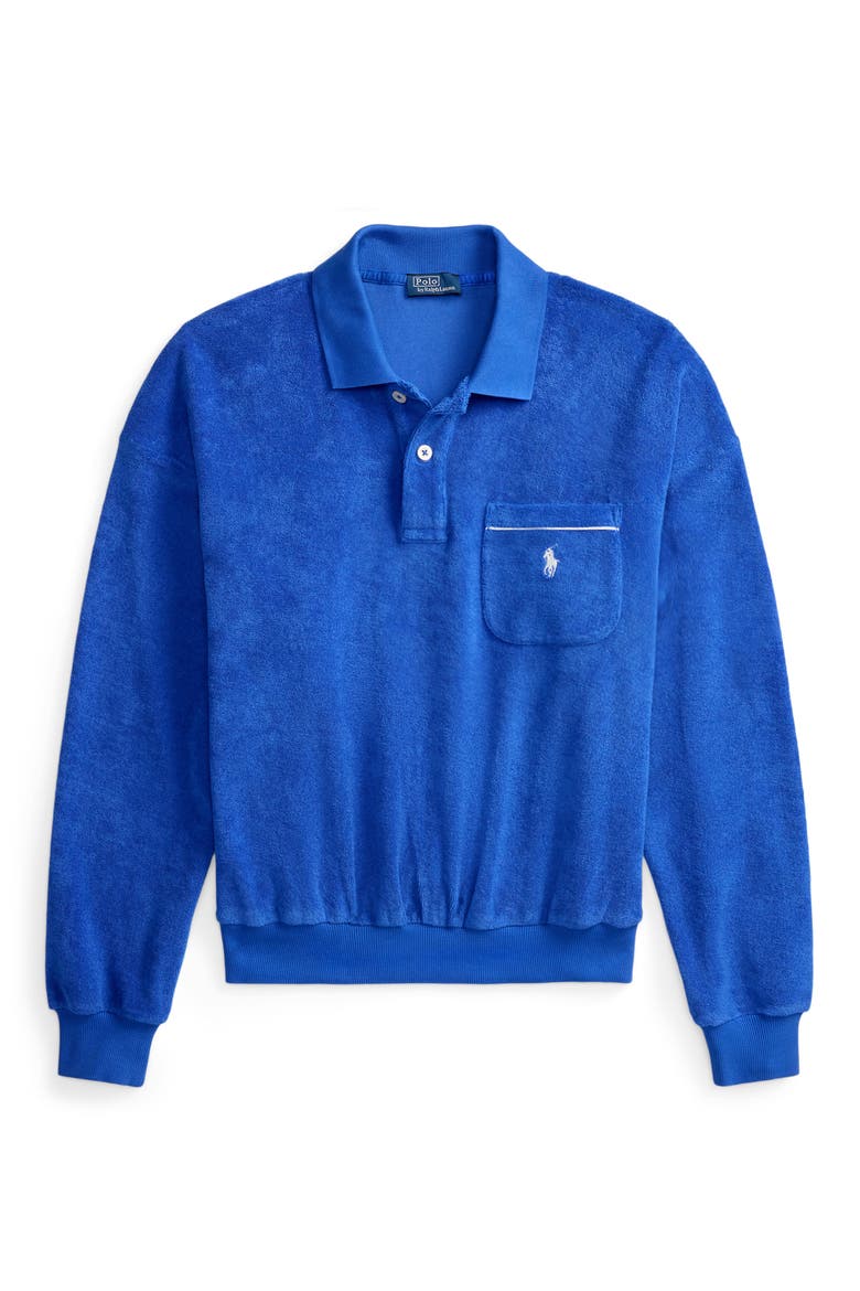 Cotton Blend French Terry Sweatshirt, Alternate, color, GALA BLUE