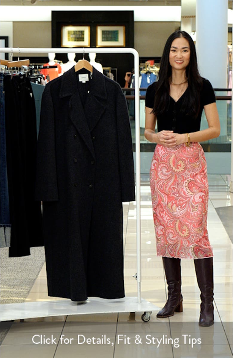 Double Breasted Wool Blend Coat, sales video thumbnail