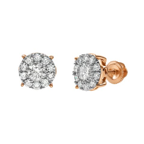 Blazers Prime 14K Gold Diamond Stud Earrings - 1.11ct.