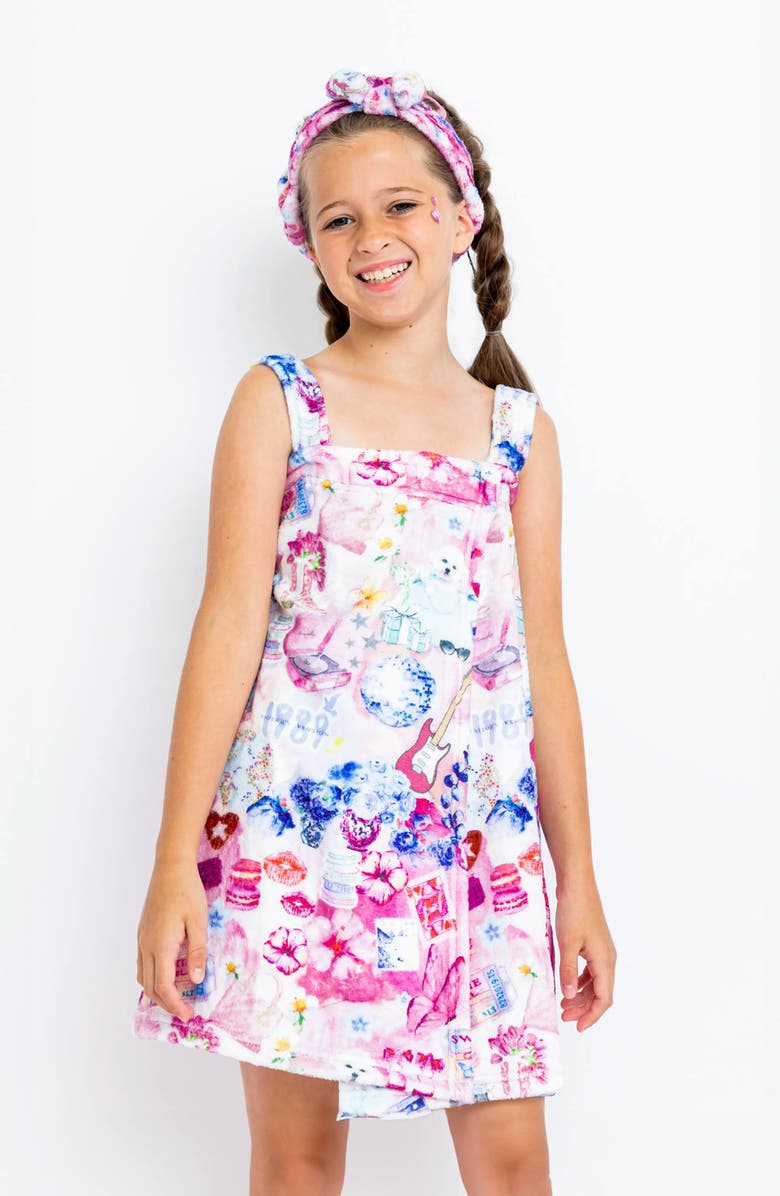 Preppy Goose Pop Princess Plush Spa Wrap Towel, Main, color, Multicolor