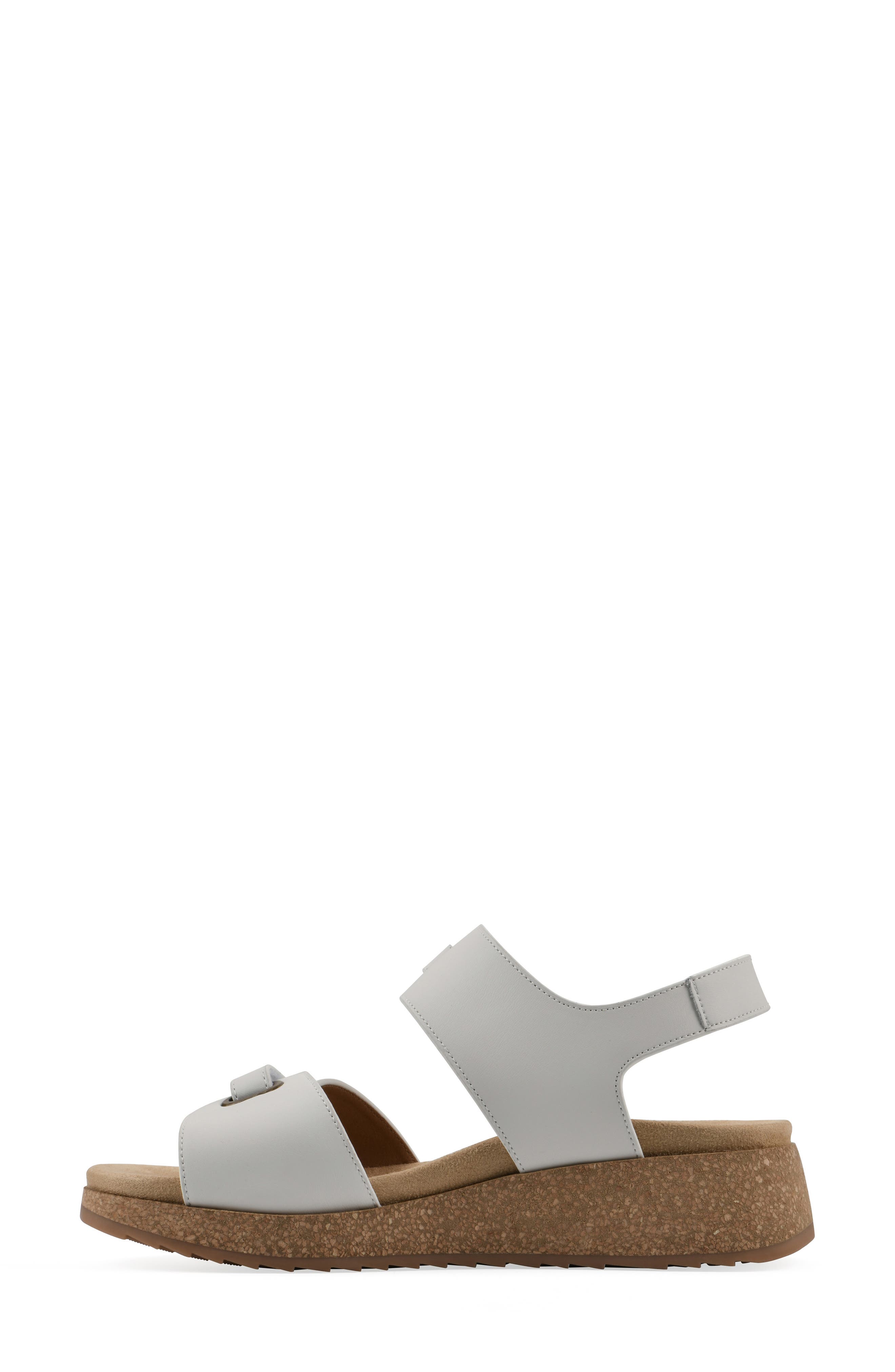 Gelato Wedge Sandal, Alternate, color, WHITE LEATHER