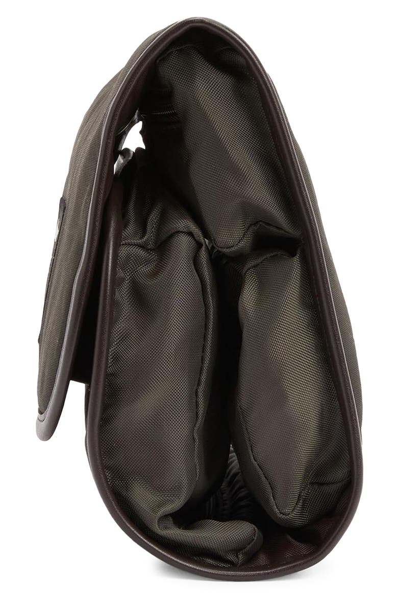 Waxed Cotton Hanging Wash Bag, Alternate, color, OLIVE/BEACON