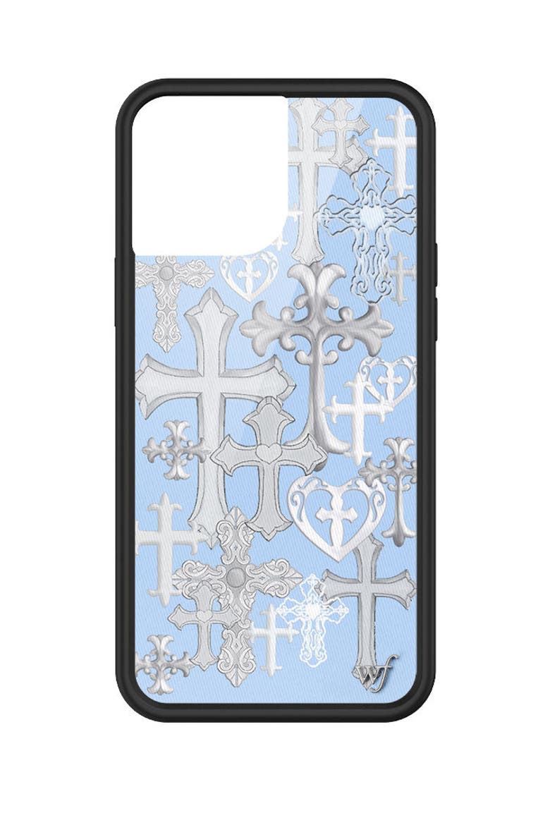 Cross Girl iPhone Case, Alternate, color, Blue
