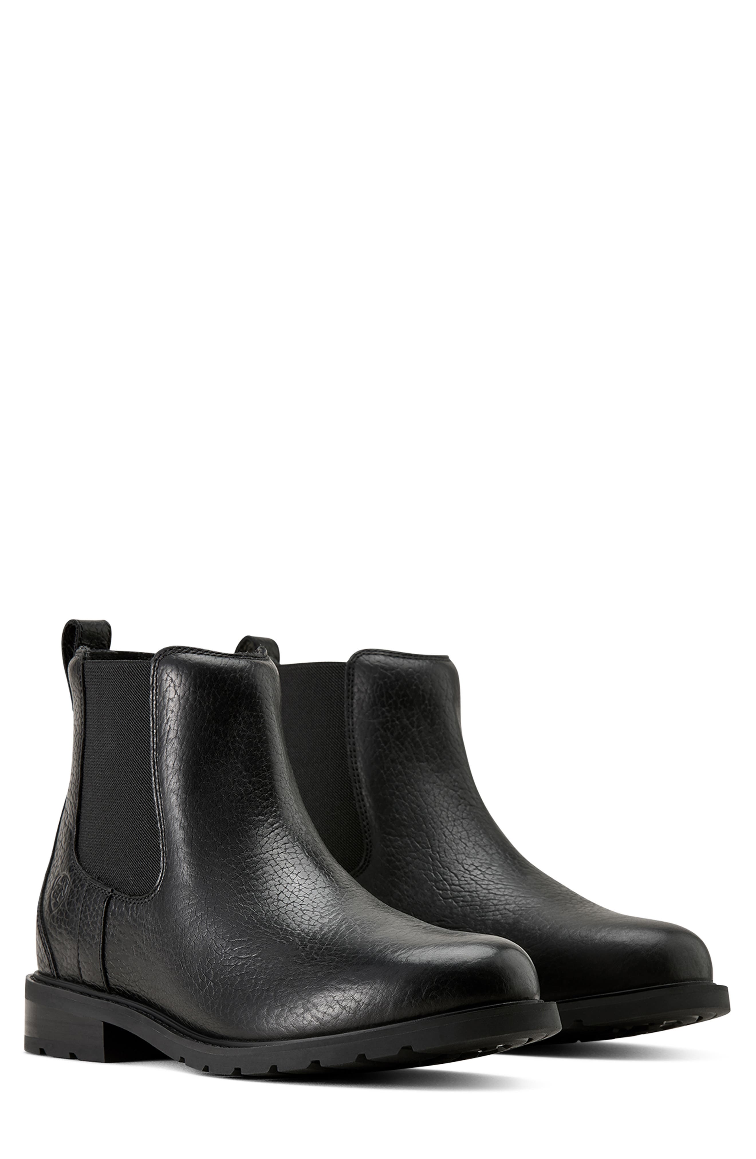 Wexford Waterproof Chelsea Boot, Alternate, color, BLACK