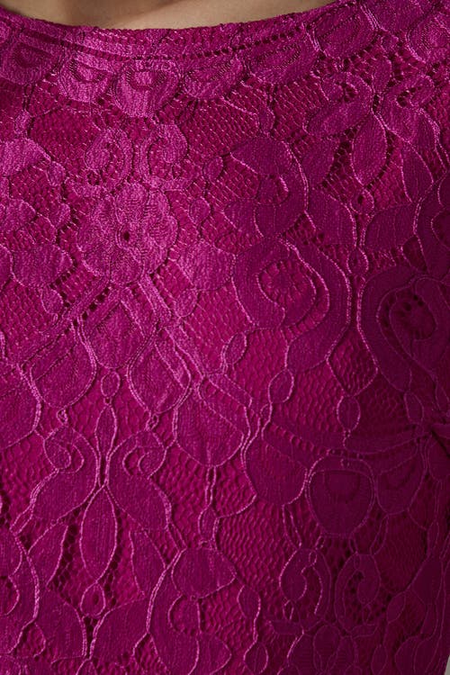 Coast Lace Short Sleeve Midi Dress In Purple