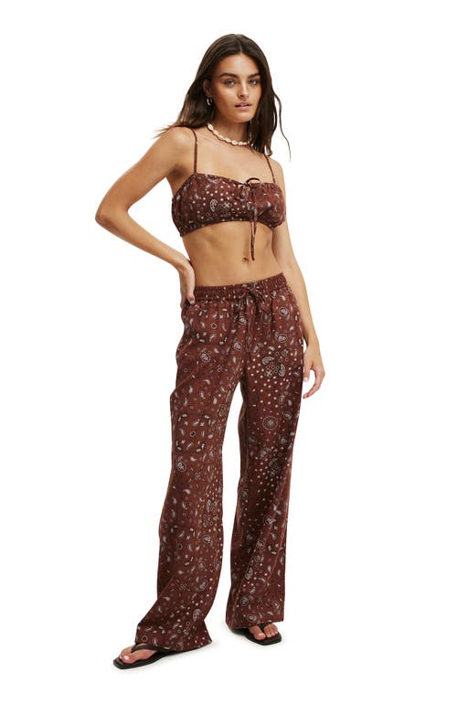 Shop Cotton On Emily Micro Top In Bandana Print Brown