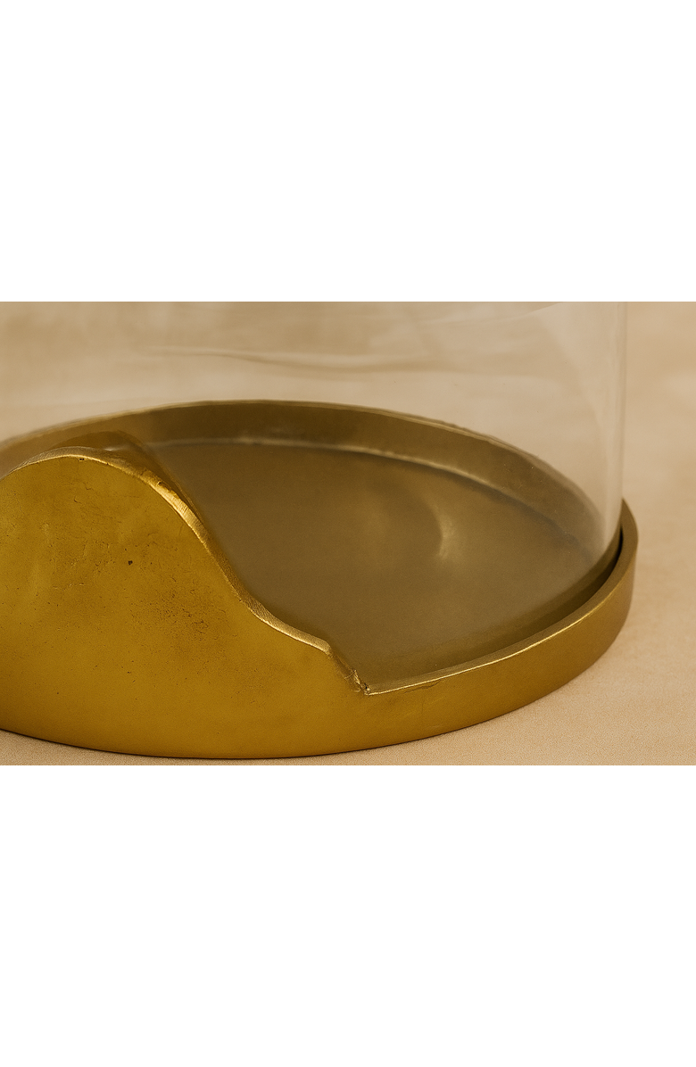 Raiz Studio Cove Candle Holder, Alternate, color, Antique Brass