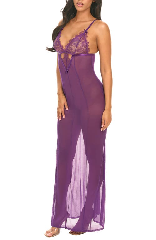 Oh La La Cheri Katana Lace Sheer Nightgown