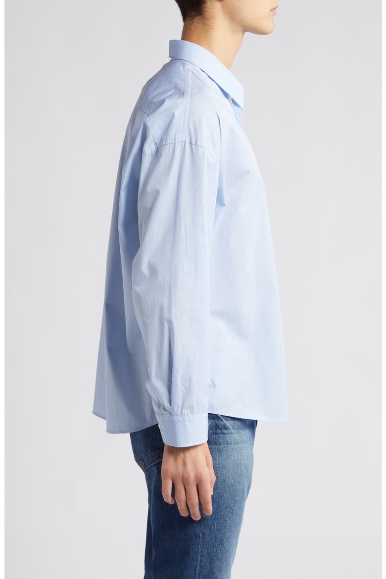 Relaxed Fit Cotton Button-Up Shirt, Alternate, color, LIGHT BLUE