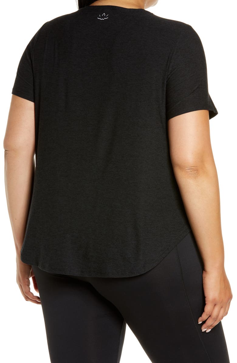 Beyond Yoga On the Down Low Jersey T-Shirt, Alternate, color, Darkest Night