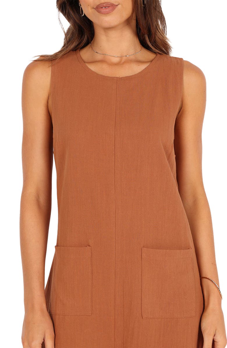 Petal & Pup Dory Sleeveless Romper, Alternate, color, Tan