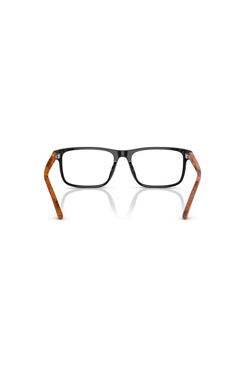 54mm Rectangle optical glasses, Alternate, color, Black