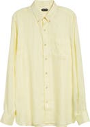 TOM FORD Light Fluid Gabardine Button-Down Shirt