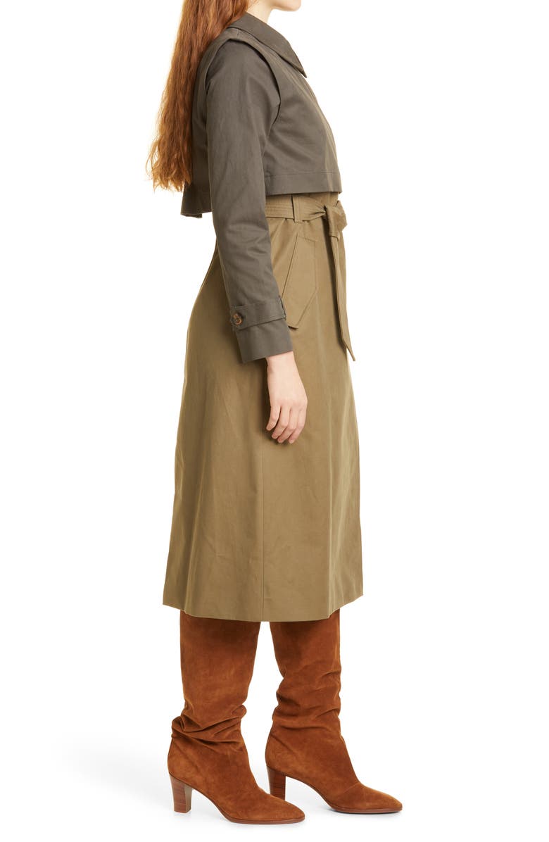 Ted Baker London Eden Colorblock Waterproof Trench Coat, Alternate, color, 