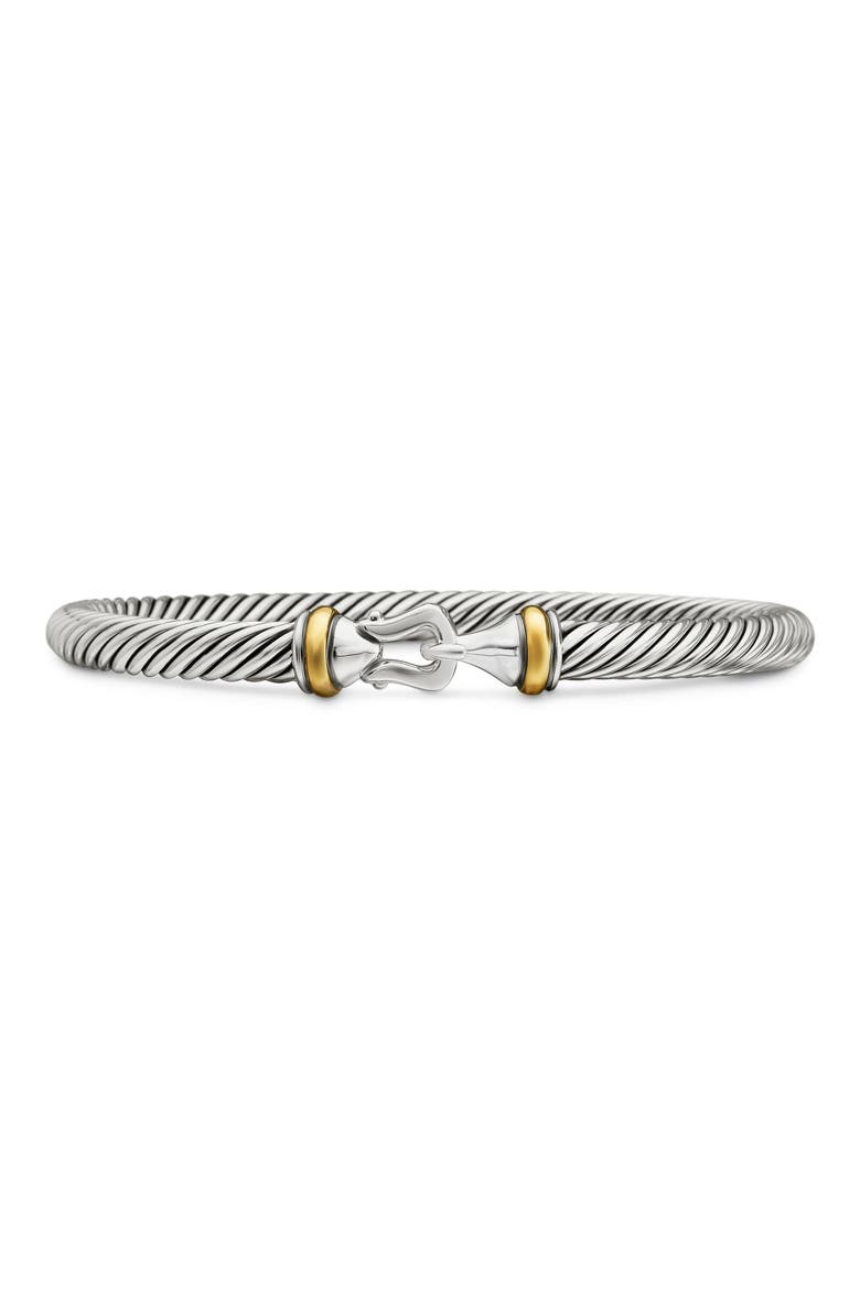 Cable Classic Buckle Bracelet with 18K Gold, 5mm, Main, color, TWO TONE