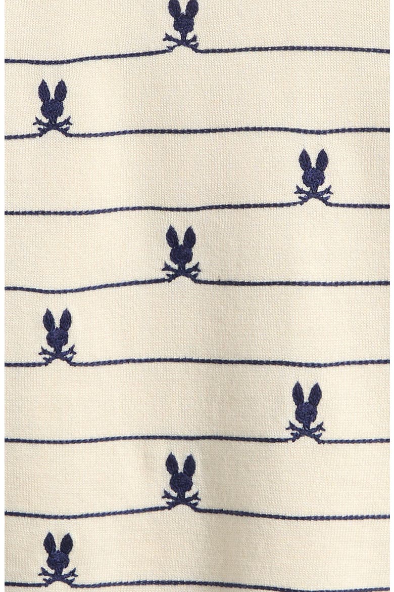 Kids' Marvin Stripe Bunny Johnny Collar Shirt, Alternate, color, PRISTINE