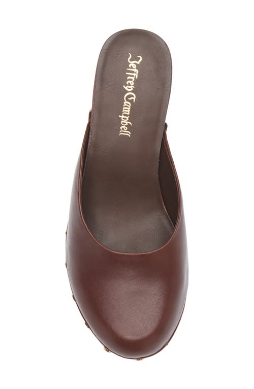 Jeffrey Campbell Women's Cloguette Wooden Platform Slip-on Clogs In Brown