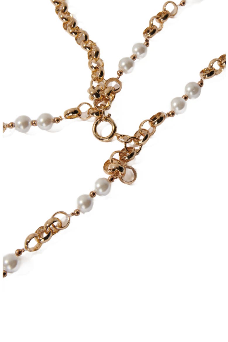 Mixed bead and metal belt, Alternate, color, Gold
