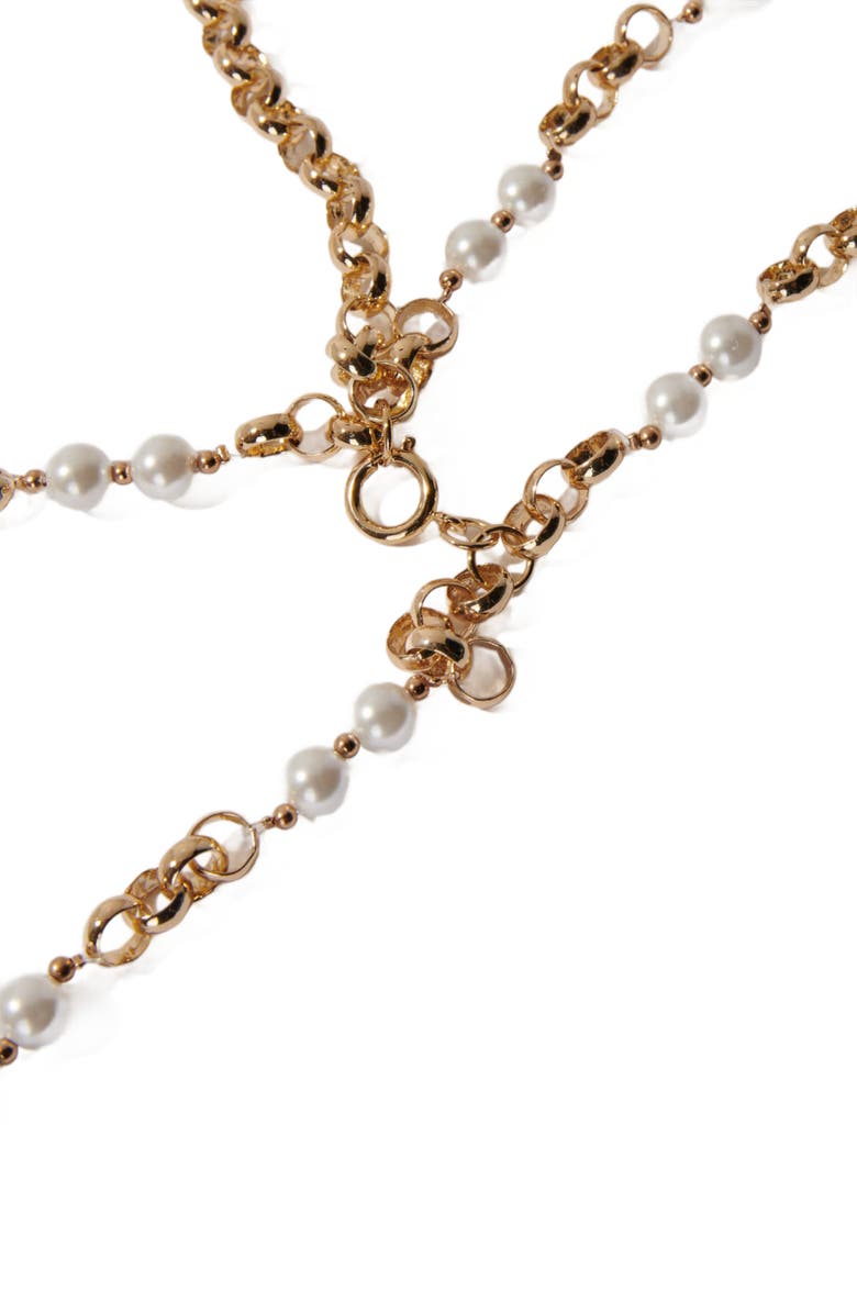 maje Mixed bead and metal belt, Alternate, color, 