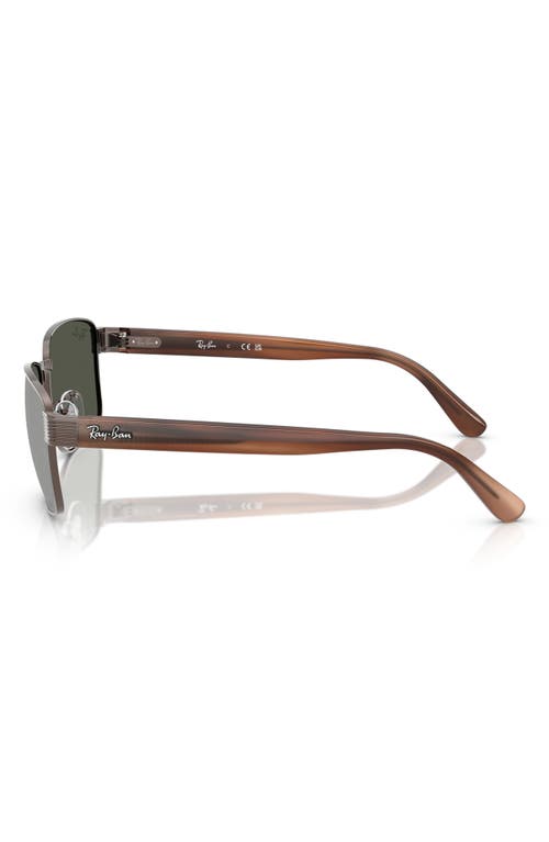 Ray Ban Rb3750 Sunglasses Havana Brown Frame Green Lenses 62-18 In Copper