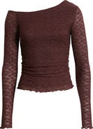 BP. One-Shoulder Lace Top