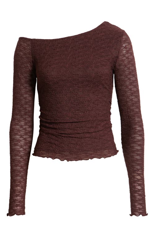 Bp. One-shoulder Lace Top In Brown