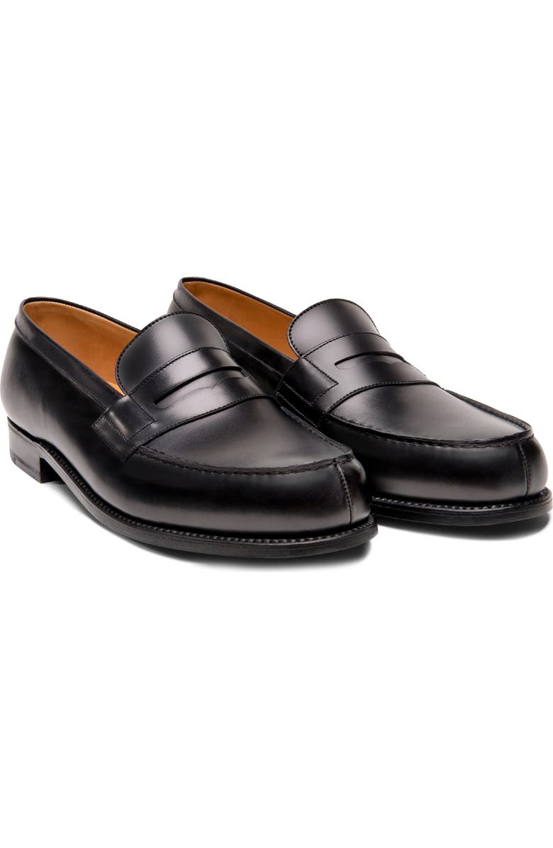 JM WESTON 180 Penny Loafer, Main, color, Black