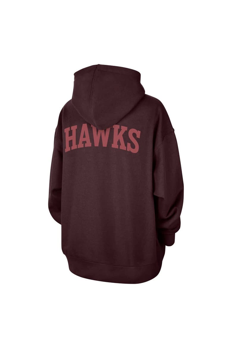 Women's Jordan Brand  Burgundy Atlanta Hawks Courtside Statement Edition Oversize Pullover Hoodie, Alternate, color, Burgundy