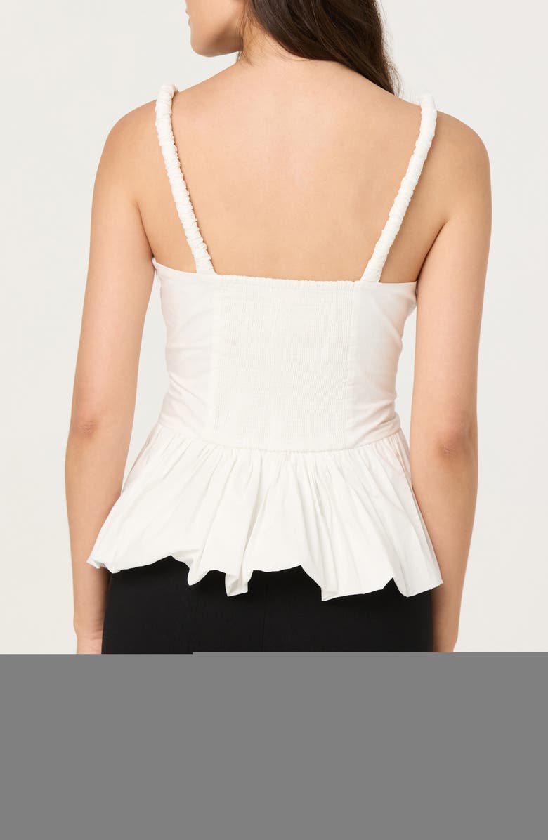 ASTR the Label Bubble Peplum Cotton Camisole, Alternate, color, Off White