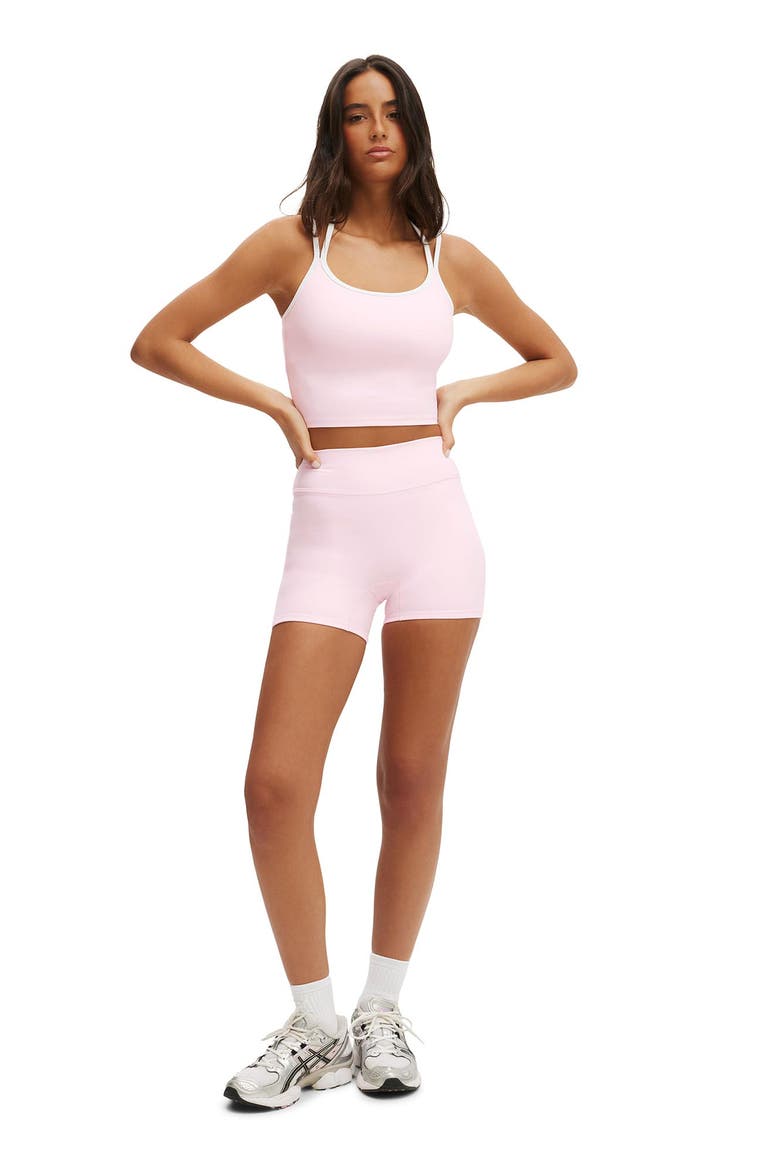 Women's Active Ultra Soft Invisible Scrunch Shortie Short, Alternate, color, Cherry Dream