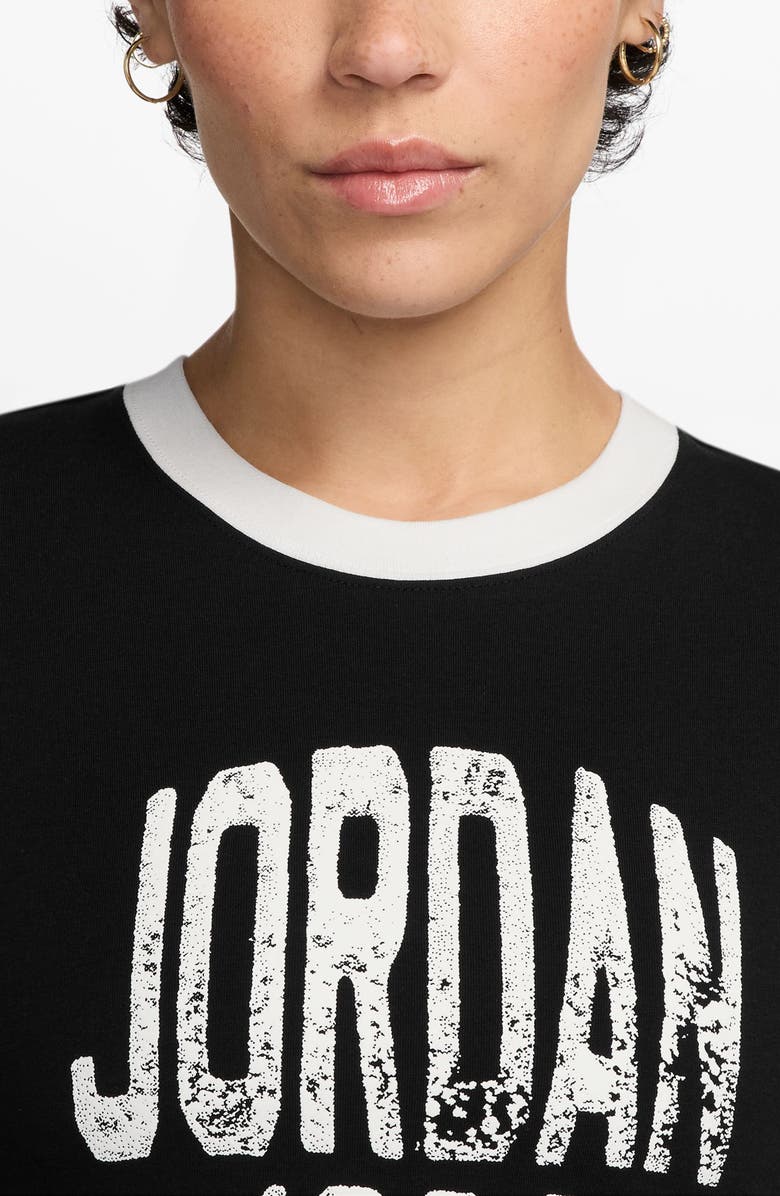 Jordan GFX Slim Fit Crop Graphic Ringer T-Shirt, Alternate, color, 