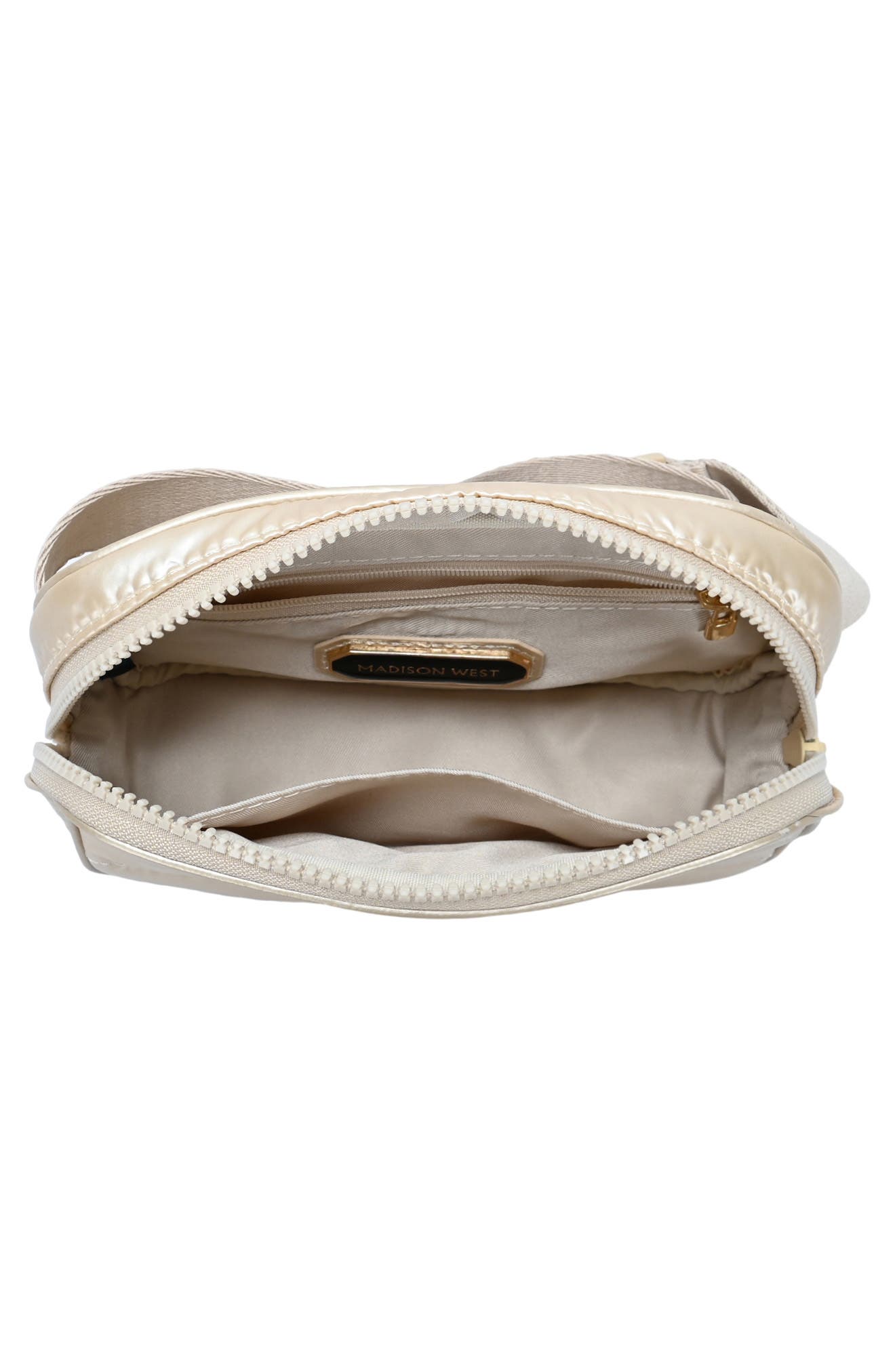 Nylon Puffy Belt Bag, Alternate, color, CREAM