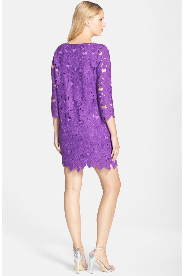 Belza Floral Lace Shift Dress (Nordstrom Exclusive), Alternate, color, AMARANTH PURPLE