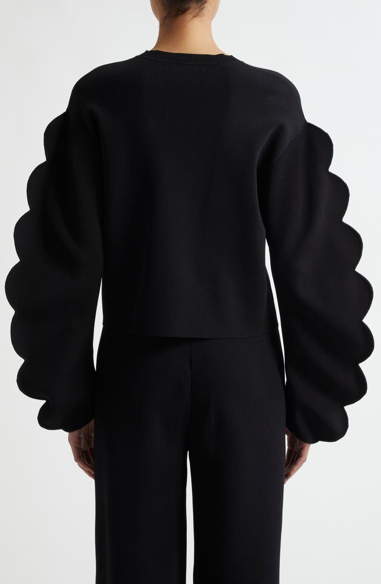 Ulla Johnson Ivy Scallop Sleeve Crewneck Top, Alternate, color, 