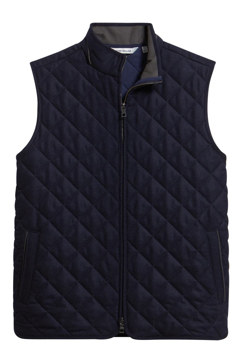 Essex Quilted Wool Vest, Alternate, color, NAVY